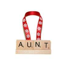 DHandmade Aunt Christmas Ornament Auntie Gift Present Tia Baby Reveal Pregnancy Announcement Stocking Stuffer New Sister Birthday Family - như hình ảnh - Xem 2