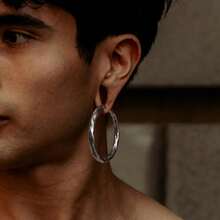1只5毫米4克不锈钢圆形耳环，时尚纹理耳塞耳廓扩张器身体穿刺饰品 - 1528 - 查看 2
