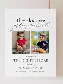 Elegant Wedding Photo Welcome Sign Template, Welcome Board, Wedding Photo Collage, Modern Welcome Sign, Printable Wedding Reception Poster - Multicolor - View 4