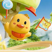 Automatic Stair Climbing Duck Slide Track Toy Set, Duck Roller Coaster Slide With Lights And Music, Children's Educational Duck Slide Toy, Ideal Gift For Halloween, Christmas, New Year (Batteries Not Included) - Multicolor - View 2