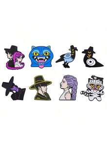 1pc New Badge, Cartoon Style Metal Badge Pendant, Emoticon, Pin, Brooch, DIY Button Craft - Multicolor - View 4