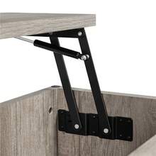 Butterslay 1pc Farmhouse Lift-Top Coffee Table With Flip Top, Storage Table With Hidden Compartments, Center Table For Small Space, Guest Room, Living Room, Apartment - Xám - Xem 7
