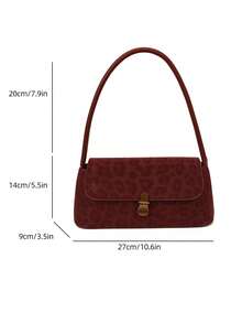 2025 New Arrival Leopard Print Underarm Bag For Women, Lightweight Luxury Niche Design Shoulder Bag With High-End Vibe, Autumn/Winter