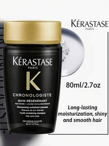 Kérastase Chronologiste Revitalizing Shampoo, 80ml, Promotes Hair Regeneration, Prevents Hair Loss, Nourishes And Repairs, Deep Cleansing, Increases Hair Density, Improves Scalp Health, Strengthens Hair Strands, Revitalizing Shampoo, Hair Care, Anti-Aging - 80ml - View 3