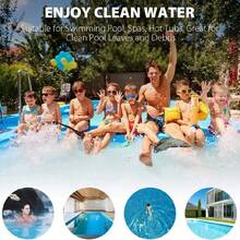 Kit Mantenimiento De Alberca 8pz Manguera 9 M + Redes, Kit De Mantenimiento De Piscinas Sobre El Suelo, Kit Alberca Aspiradora Cepillo Y Manguera - Azul - Ver 2