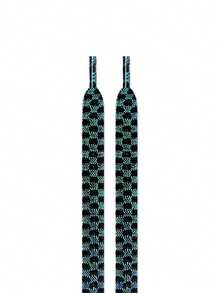 2 pares de cordones de zapatos coloridos de 1,5 cm de ancho, adecuados para zapatillas, zapatos con estrellas, con diseño ondulado naranja y a cuadros, cordones de zapatos personalizados