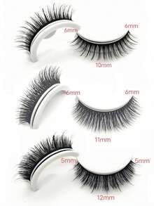 1pair Self-Adhesive False Eyelashes, Glue-Free DIY Lashes, Easy To Wear ,Natural Soft Reusable Lashes For Beginner Strip Lashes,Lashes,Eyelashes,Fake Lashes - Natural Lashes - View 6