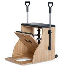 Premium Solid Wood Pilates Chair Studio-Quality Stability Chair Adjustable Split Pedal, 4 Medical-Grade Springs & 3-Level Handles​All-In-One Home Gym For Full-Body Workout, Rehab & Free Non-Slip Socks - White - View 11