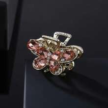 Single Elegant Butterfly Hair Clip, Inlaid With Shiny Rhinestones And Colorful Gemstones - Women's Rectangular Hair Claw Clip, Suitable For Daily And Formal Occasions, Firmly Securing Hair Accessories, Hairdresser Gift, Fashion Accessory, Rhinestone Embellishment, Women's Fashion - Hồng - Xem 9