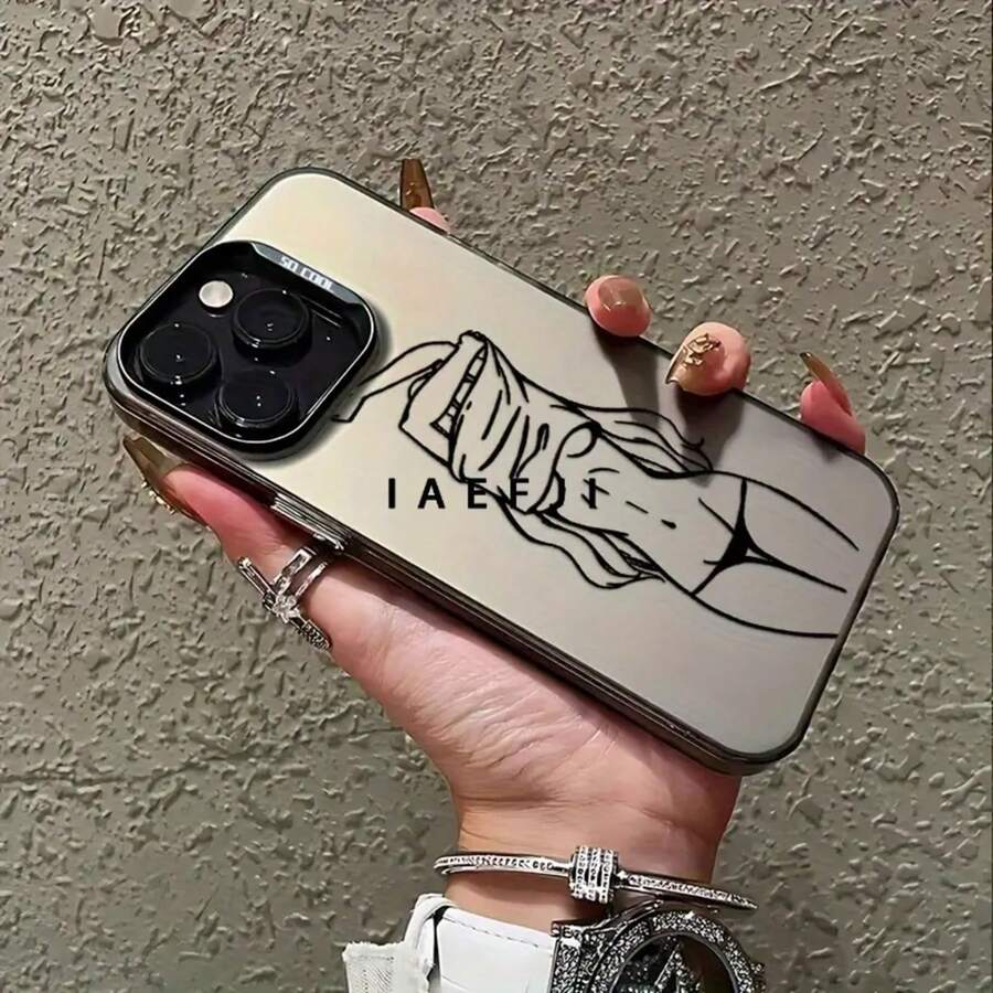 funda de teléfono Funda de teléfono Curve para, S22FE, S23, S24, S22PLUS, S23ULTRA, S23ULTR, iPhone16, 15 14 13 12 11 Pro X XSMAX 8 Plus.SE2 Cubierta trasera anti-caída - Negro - Ver 1