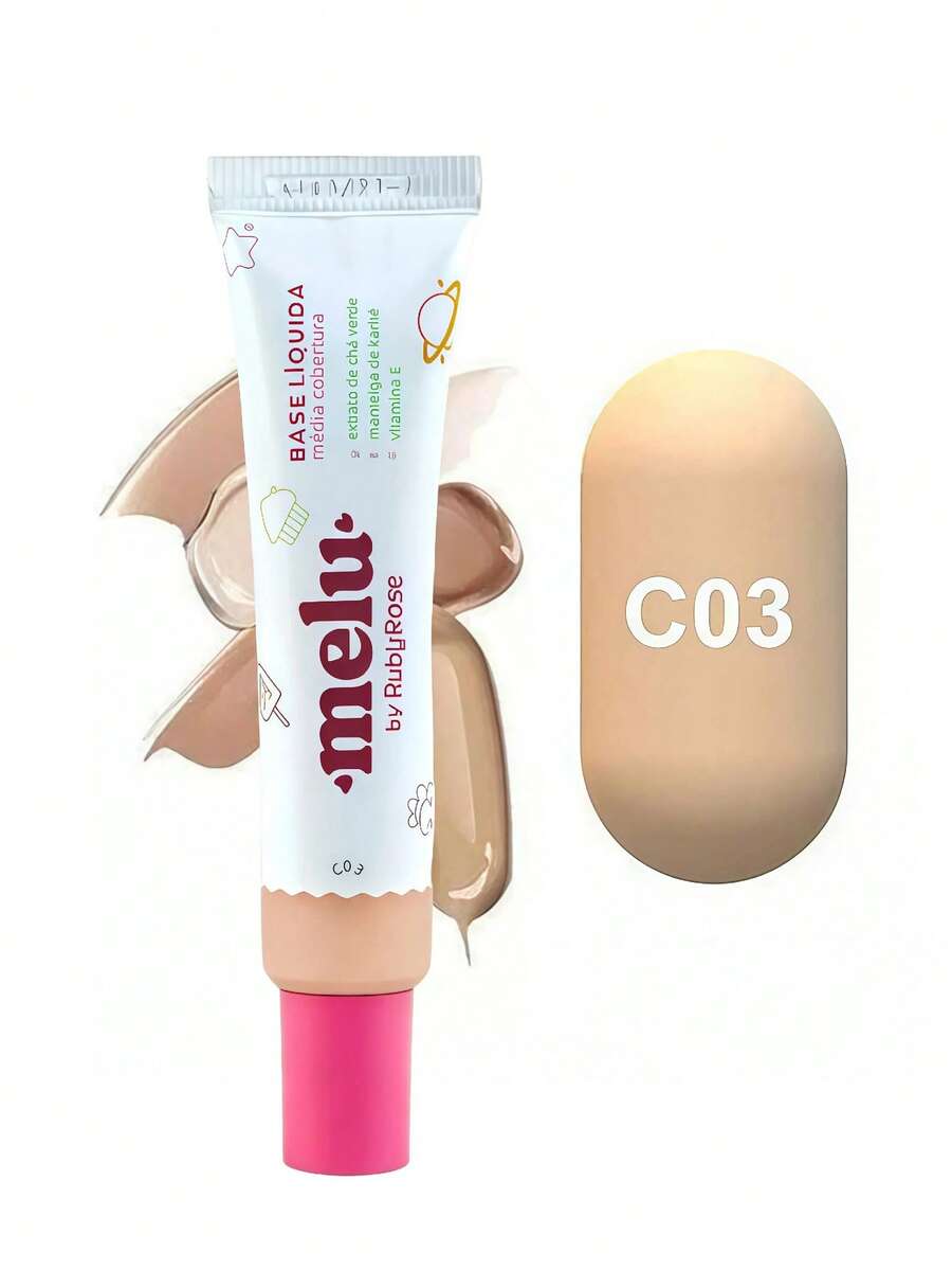 RR872 Melu By Ruby Rose VEGAN Semi-Matte Liquid Foundation Medium Coverage 25g - C03 - View 1