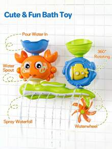 1-5 Years Old Kids Bath Toys, Floating Swimming Frog Baby Bath Toys, Fun Educational Bath Toys, Sensory Bath And Pool Toys, Spraying Toys, Non-Slip Suction Cup, Birthday Gifts For Boys And Girls, Bath Toys, Baby Toys, Bath Toys, Baby Supplies, Pool Toys