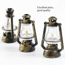 2PCS Retro Coal Oil Lamp Model - Perfect For DIY Decoration, Photography Props, And Handicrafts, Doll House Tabletop Decoration, As A Handmade Material For Easter, Halloween, Christmas, And New Year Gifts. Classic Holiday Decoration Design, Nostalgic Lighting, Finely Replicated Lightweight Props, Miniature Lighting Home Accessories, A Choice For Holiday Shoppers - 2個 - 查看 6