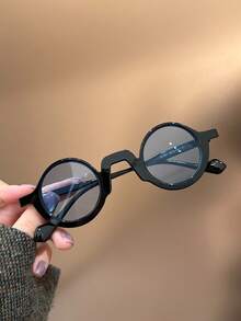 1 件复古小圆框时尚眼镜，适合儿童和青少年，适合派对、户外旅行、海滩度假、摄影道具和日常佩戴