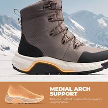 Men's Wide Winter Boots Grip On Snow Ice Insulated Waterproof Lightweight Comfortable Hiking Outdoor Boots - Coffee Brown - View 6