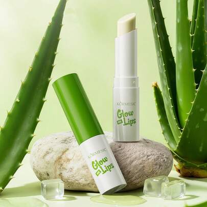 Aloe Vera Nourishing Lip Balm, Moisturizing, Anti-Freeze, Anti-Cracking, Fades Lip Lines, Leaves Lips Soft And Glossy
