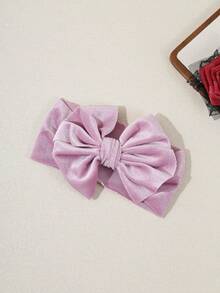 3pcs/Set Velvet Bow Baby Headbands, Solid Color Winter Fashion Infant Hair Accessories Set