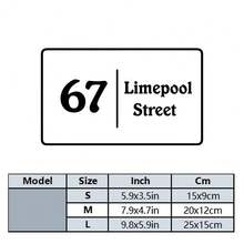 1张定制门牌号贴纸，地址标签贴纸，适用于垃圾桶、门阶、家居装饰、家用物品等，粉色贴纸，个性化夜光贴纸，乔迁礼物、圣诞礼物及其他家居用品门饰，地址贴纸 - 系列3 - 查看 12