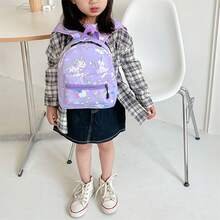 Kids Toddler Girls Boys Backpack Cartoon Dinosaur Lightweight Large Capacity Schoolbag Children Bag Knapsack - Purple - View 1