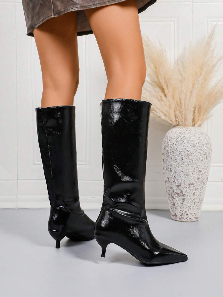Stivali da donna con suola spessa, stivali alla caviglia casual in stile britannico vintage, tacco chunky, stivali alla caviglia di moda per primavera e autunno, taglie comode