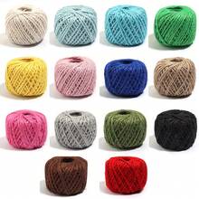 50m/Roll 1.5mm 3-Strand Braided Colorful Hemp Rope, Suitable For Party Decoration, Flower Packaging, Gift Wrapping, Jewelry Making, DIY Decorative String - Colored Hemp Rope - View 2