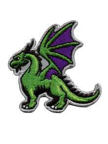 1pc Green Dragon Embroidered Iron On Patch - Multicolor - View 1