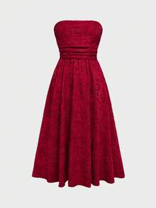 Elegant Romantic Backless Long Dress, Suitable For Party, Valentine's Day, Christmas - Red - View 7