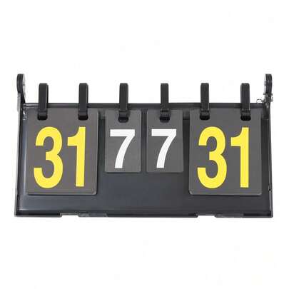 4 Digits Scoreboard Sports Score Counter Scoring Board Score Flippers Flip 1-31 For Indoor/Outdoor Sports Competitions Or Games