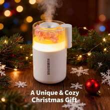 2025 Humidifier For Bedroom BW2, Cool Mist Auto Shut-Off Car Diffuser, 500ml Portable Mini Humidifier With LED Colorful Gradient Light, USB Powered, 2 Mist Modes, For Office, Baby Room, Plants (White) - trắng - Xem 3