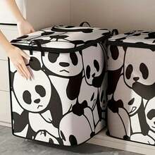 Caja de almacenamiento plegable - Diseño de gran capacidad y ahorro de espacio, adecuado para ropa, almohadas, ropa de cama: Caja de almacenamiento rectangular con cremallera de uso múltiple, adecuada para mantas, almacenamiento en dormitorio, cesta de ropa transpirable debajo de la cama, esencial para el hogar y la residencia estudiantil, caja de almacenamiento de gran capacidad - Multicolor - Ver 5