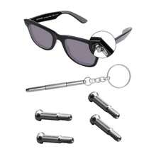 2 Pairs Steel Replacement Screws Screwdriver Set Repair Kit For  Wayfarer RB2140 RB2168 RB4168 Eyewear Frame Fixing Tool For Sunglasses Lens Adjustment And Maintenance In Daily Use And Travel Scenarios - Steel - 查看 1