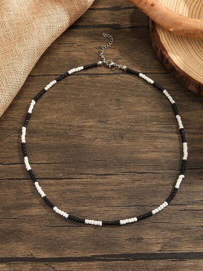 Handmade Beaded Woven Necklace, Bohemian Style Necklace, Multi-Color Beaded Necklace, Can Be Stacked, Versatile Autumn/Winter Necklace, Women's Fashion Necklace Accessory, Suitable For Daily, Vacation, Party, Holiday Gift