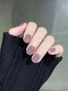 Hộp 150 móng tay giả Maillard màu nâu thu đông có thể tháo rời - Nhiều màu - Xem 7