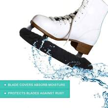 Skate Blade Covers, Sports Blade Cover Skate Blade Protector Hockey Skates, Figure Skates And Skates, Black - Black + Large - View 7
