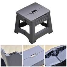 折叠凳，可折叠超轻坚固可调节塑料脚凳，具有防滑纹理，适用于家庭、厨房、浴室、卧室、便携式户外旅行钓鱼椅，防滑多功能小凳子，易于存放 - 多种颜色可供选择。