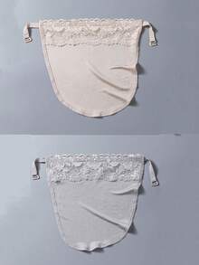 1pc New Premium Strapless And Anti-Lightning Monodeluxe Silk Camisole With Lace Edges And Mock Collar