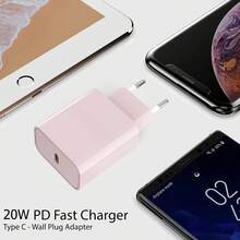 20W PD Fast Charger, Compatible With IPhone 17/16/15/Pro/Pro Max, Type-C Wall Charger With Type-C To Type-C Fast Charging Cable; Portable USB-C Adapter, Compatible With Samsung Galaxy S25/S24/S23/S22/S21/S20/Ultra/Note 20/10 - EU C Type Plug(220-240V) - View 5