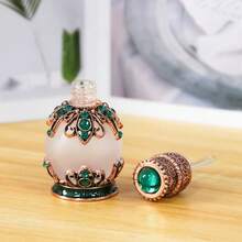 1pc 15ml Middle Eastern Style Glass Globe Bottle, Jewelry Design Fragrance/Essential Oil Refillable Decor Bottle, Elegant Home Decor Accessory, Vanity Decoration, Hand Wash Only, Refillable And Reusable, Women's Personal Care Item, Chic Fragrance Storage Bottle, Sophisticated Decor, High-End Quality, Fashionable Cosmetic Accessory, Lightweight And Portable Travel Refill Bottle (Empty Bottle Only)