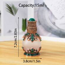 1pc 15ml Middle Eastern Style Glass Globe Bottle, Jewelry Design Fragrance/Essential Oil Refillable Decor Bottle, Elegant Home Decor Accessory, Vanity Decoration, Hand Wash Only, Refillable And Reusable, Women's Personal Care Item, Chic Fragrance Storage Bottle, Sophisticated Decor, High-End Quality, Fashionable Cosmetic Accessory, Lightweight And Portable Travel Refill Bottle (Empty Bottle Only)