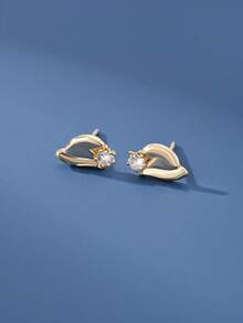 1 para uroczych kolczyków-sztyftów ze srebra próby 925 w kształcie choinki i Świętego Mikołaja dla kobiet