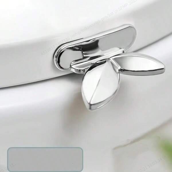 Toilet Lid Holder, Made Of Plastic Material, Hygienic And Durable With Leaf Decoration, Fresh And Natural Breeze. The High Gloss Surface Is Easy To Clean, The Self-Adhesive Installation Is Simple And Reusable, The Edges Are Smooth, And It Can Decorate The Bathroom To Adapt To Autumn Scenes. It Is Suitable For Home Bathrooms And Is Also A Practical Gift For Autumn Housewarming.