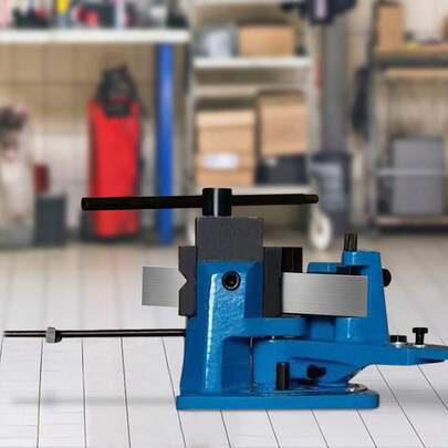 Dobladora de varillas de acero planas manual  UB-100, dobladora de varillas de metal universal, ángulo de hierro, 120 grados, para trabajos pesados, en caliente y en frío, con palanca de doblado desmontable, tiras de acero, acero plano, acero redondo