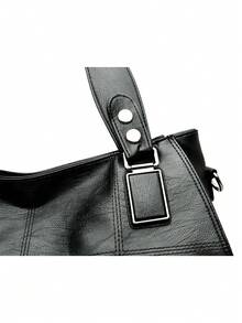 2025 New Fashion Middle Aged Women's Mom Bag Large Capacity Handheld Shoulder Bag Versatile Style Soft Leather Diagonal Straddle