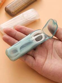 2pcs Interdental Floss Box, Small Item Storage Box, Travel Storage Box, Portable Medicine Box, Small Item Storage Tube, Very Suitable For Going Out And Commuting - Multicolor - View 1