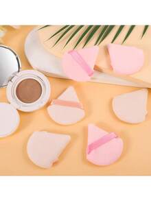 化妆海绵套装，带收纳盒，柔软美妆海绵，适用于粉底，指尖和粉扑两用，干湿两用，可用于粉底、化妆、房间装饰、梳妆台、旅行、卧室、旅行配件、旅行必备品、化妆配件、粉扑、化妆海绵、化妆海绵 - 彩色 - 查看 6