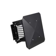 Tapa de chimenea cuadrada de 9 x 9 pulgadas, acero galvanizado, base ajustable, cubiertas de malla, compatible con conductos de arcilla - Negro 9*9 PULGADAS - Ver 4