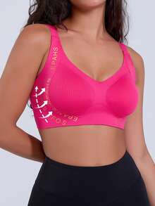 4pcs Women's Seamless Jelly Gel Supported Wireless Comfortable Bra - Multicolor - View 3