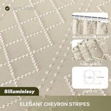 White Boho Shower Curtain Fabric Shower Curtains With Tassel 72x 72 Modern Textured Shower Curtain Farmhouse Minimalist, Tufted Striped Shabby Chic, Resistant Cloth Curtain Bathroom - 米白色 + 72W x 71.7L 吋(1 片) - 查看 7