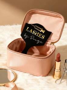 Customized 3D Acrylic Pipette-Shaped Logo Mirror, Acrylic Eyelash Technician Handheld Photo Prop, Eyelash Beauty, Personalized Eyelash Technician Logo, Handheld Eyebrow Mirror - Multicolor - View 4