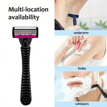 European & American Style Women's/Men's 6-Layer Razor, Manual Shaving Set, Provides Smooth Shaving Experience, Suitable For 10 Occasions, Perfect For Men's And Women's Hair Removal, Essential Tool For Daily Shaving And Grooming - Multicolor - View 10
